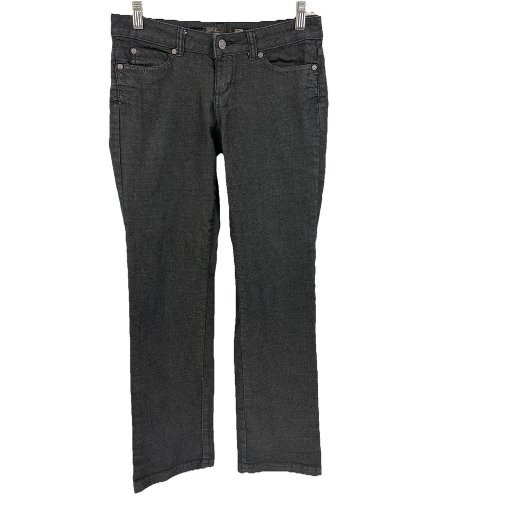 Prana Jeans Womens 0 Black Bootcut Pockets Stretch Denim Dark Wash Hiking‎